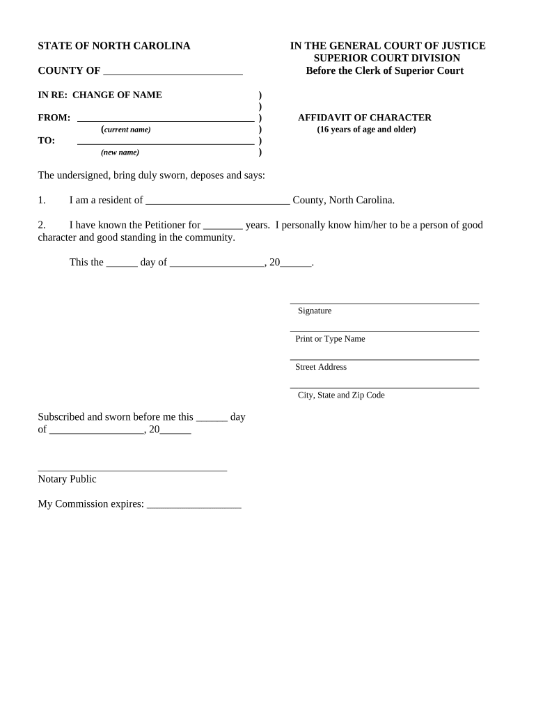 Nc Financial Affidavit Form For Richmond County 2022