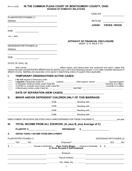 15 Financial Affidavit Sample Free To Edit Download Print CocoDoc