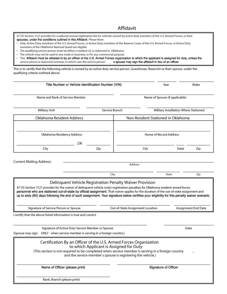 48 Sample Affidavit Forms Templates Affidavit Of Support Form 