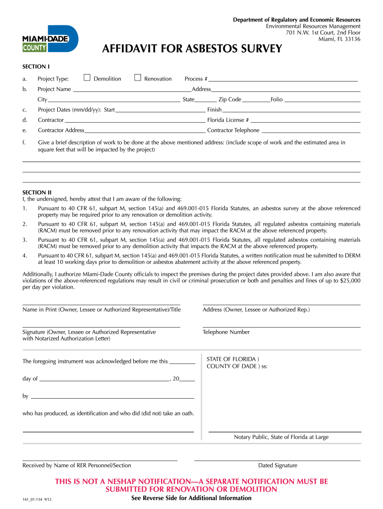 Affidavit Form Miami Dade County 2024 PrintableAffidavitForm com