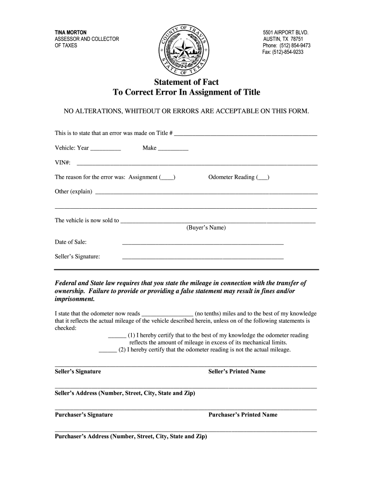 Affidavit Of Fact Template Fill Out And Sign Printable PDF Template 