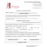 Affidavit Of Support Form Park University Edit Fill Sign Online