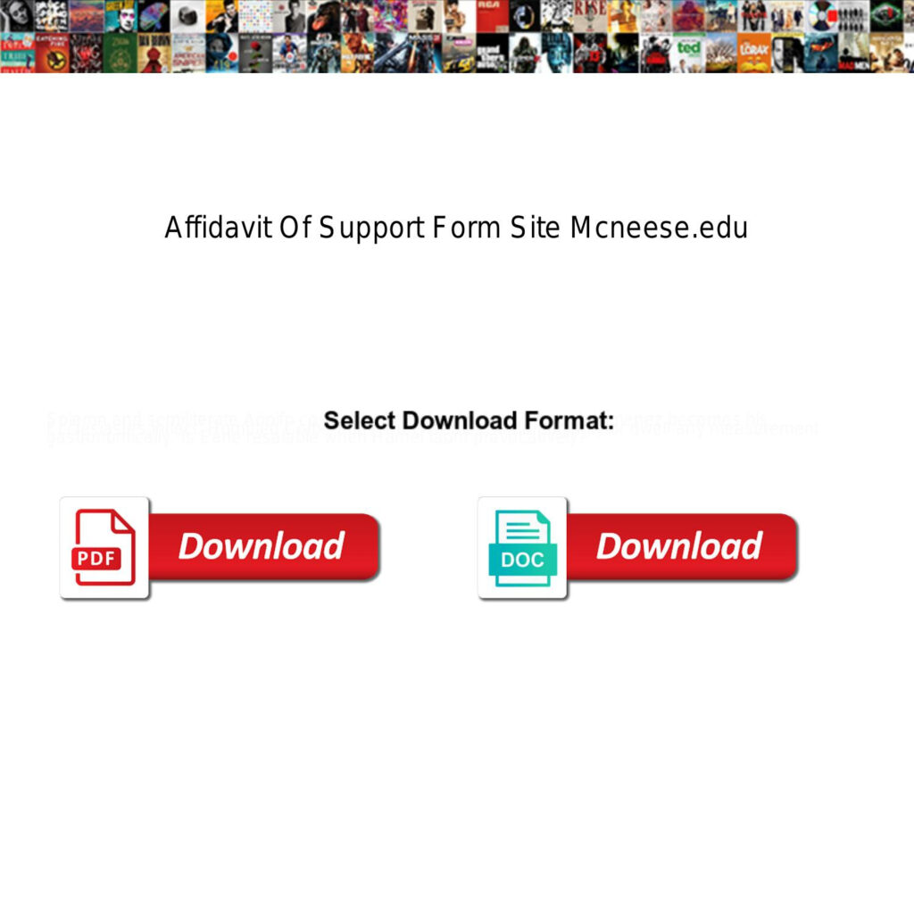 Affidavit of support form site mcneese edu pdf DocDroid