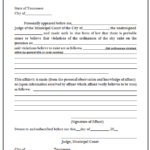 Character Affidavit Form Free Printable Documents