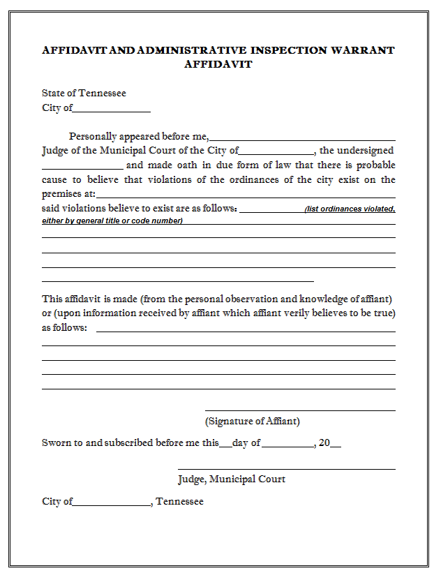 Character Affidavit Form Free Printable Documents