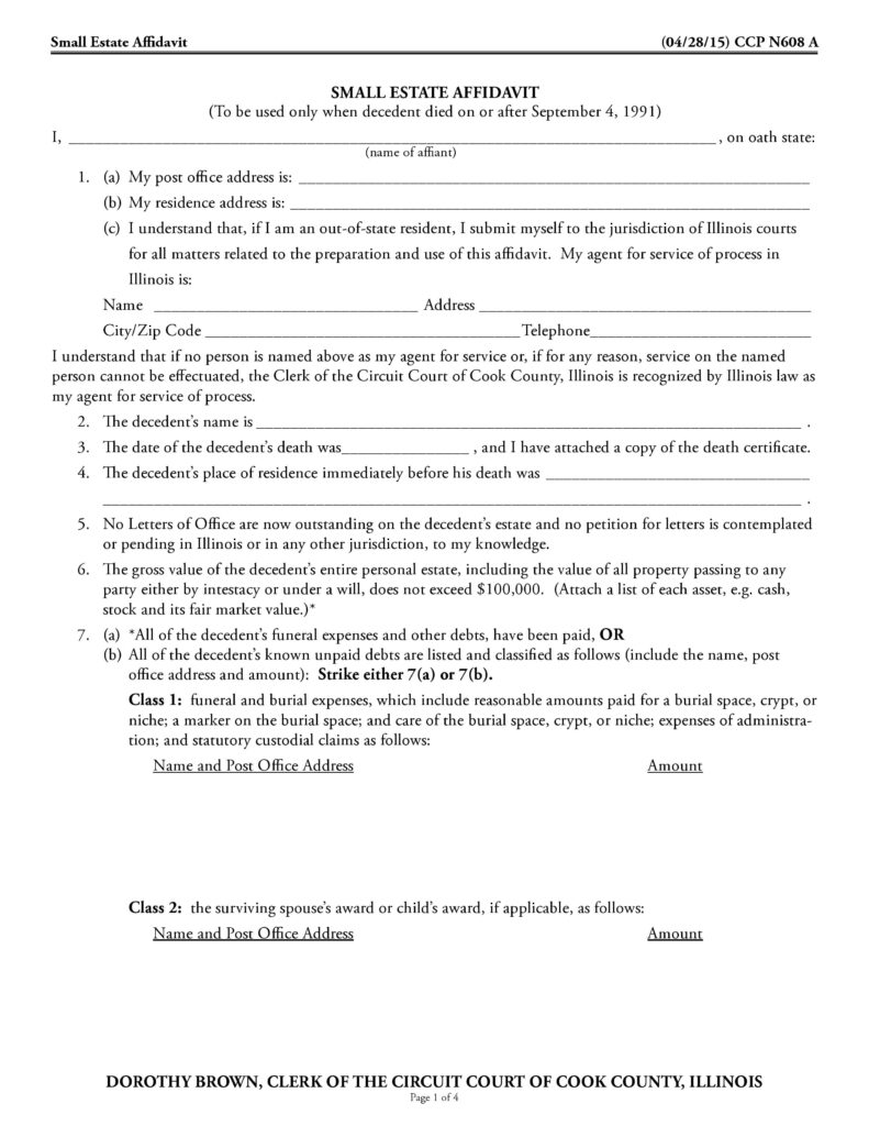 Download Free Affidavit Forms Form Download