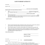 Fill Edit And Print Survivorship Affidavit Form Online SellMyForms