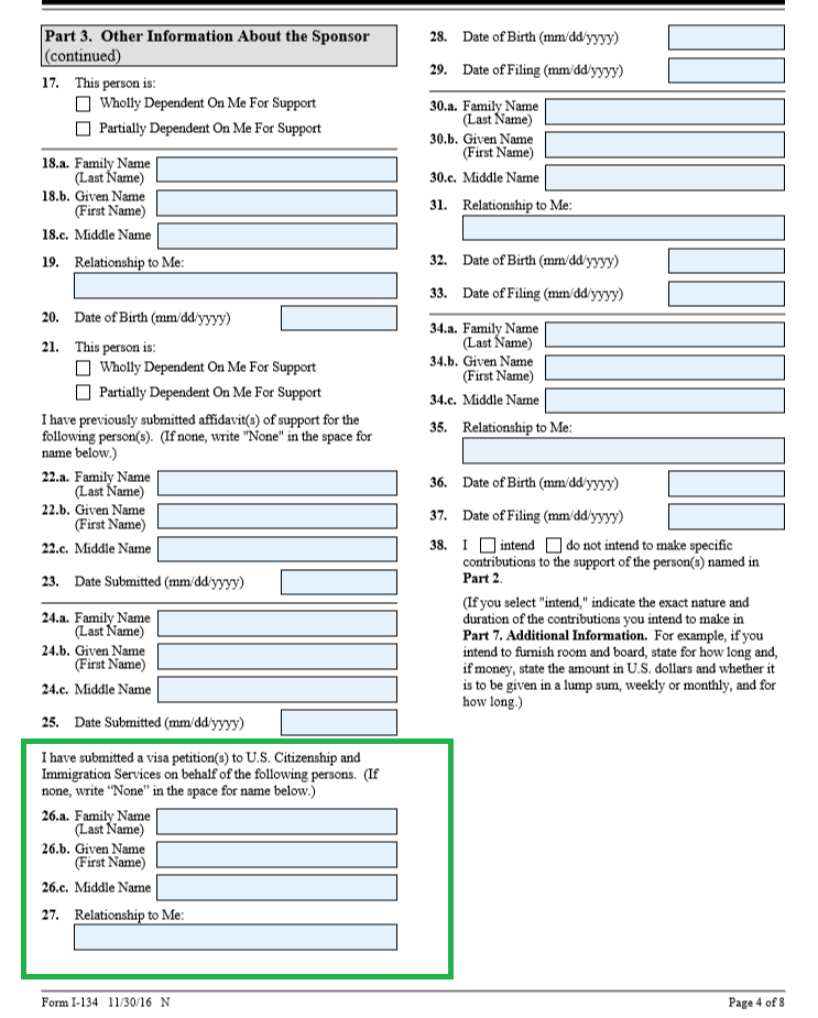 Filling Out Form I 134 Affidavit Of Support Philippines VisaJourney