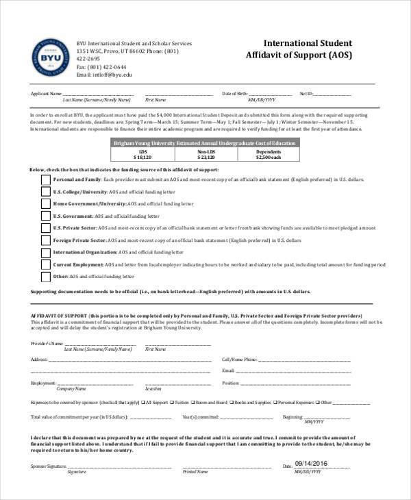 FREE 10 Sample Student Affidavit Forms In PDF MS Word