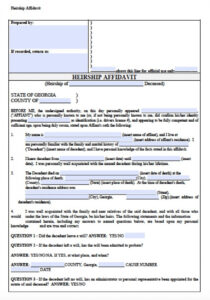 Free Georgia Small Estate Banking Affidavit Form PDF Word