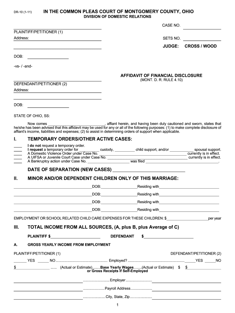 Ohio Affidavit Form Fill Out And Sign Printable PDF Template SignNow
