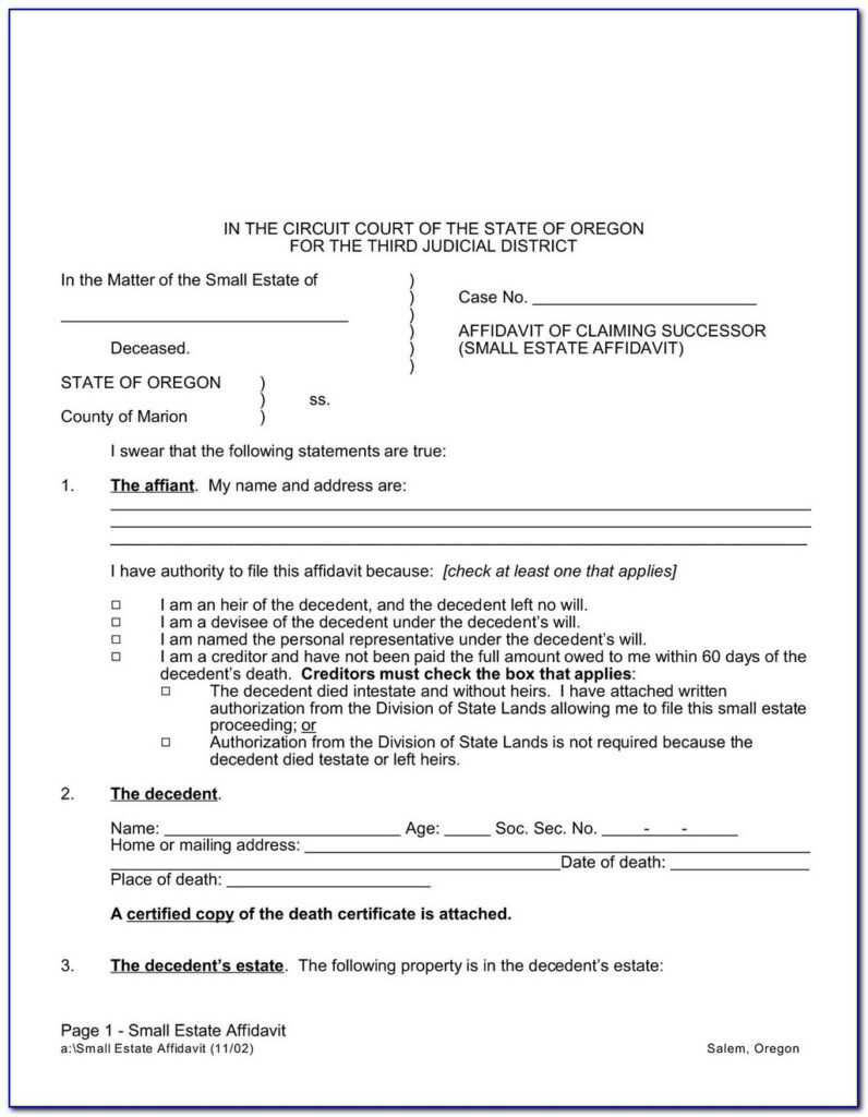 Small Estate Affidavit California Form 13100 Form Resume Examples 