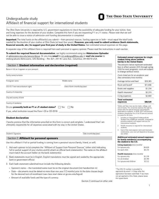 2017 Affidavit Form Fillable Printable PDF Forms Handypdf