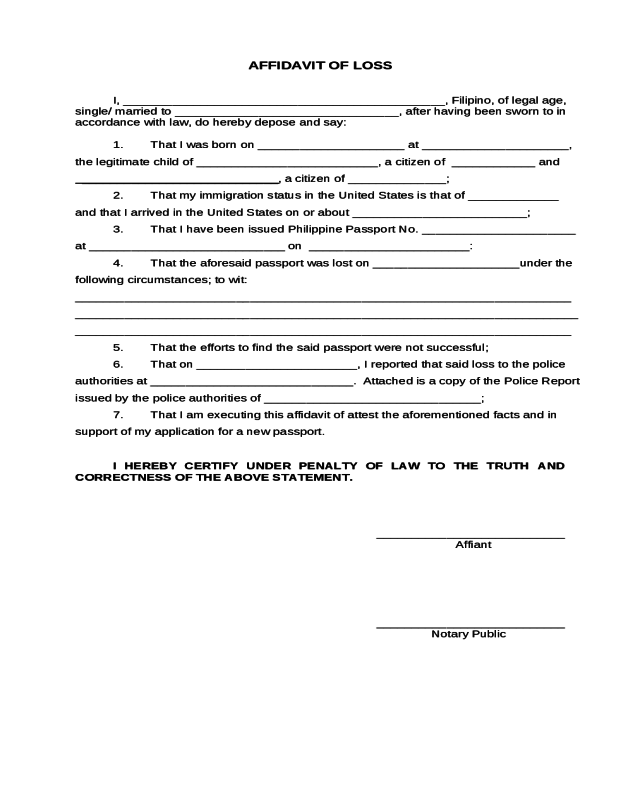 2022 Affidavit Form Fillable Printable Pdf Forms Handypdf Kulturaupice Images And Photos Finder 2165