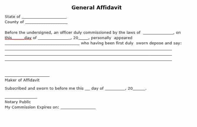 21 Free 8 Free Affidavit Form Templates Word Excel Formats