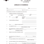 Affidavit For Residency Fill Online Printable Fillable Blank