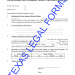 Affidavit Of Death Texas Legal Forms By David Goodhart PLLC