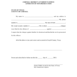 AFFIDAVIT OF NON PROSECUTION Coryell County Free Download