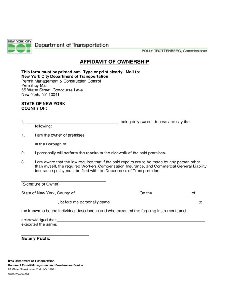 Affidavit Of Ownership 11 Free Templates In PDF Word Excel Download