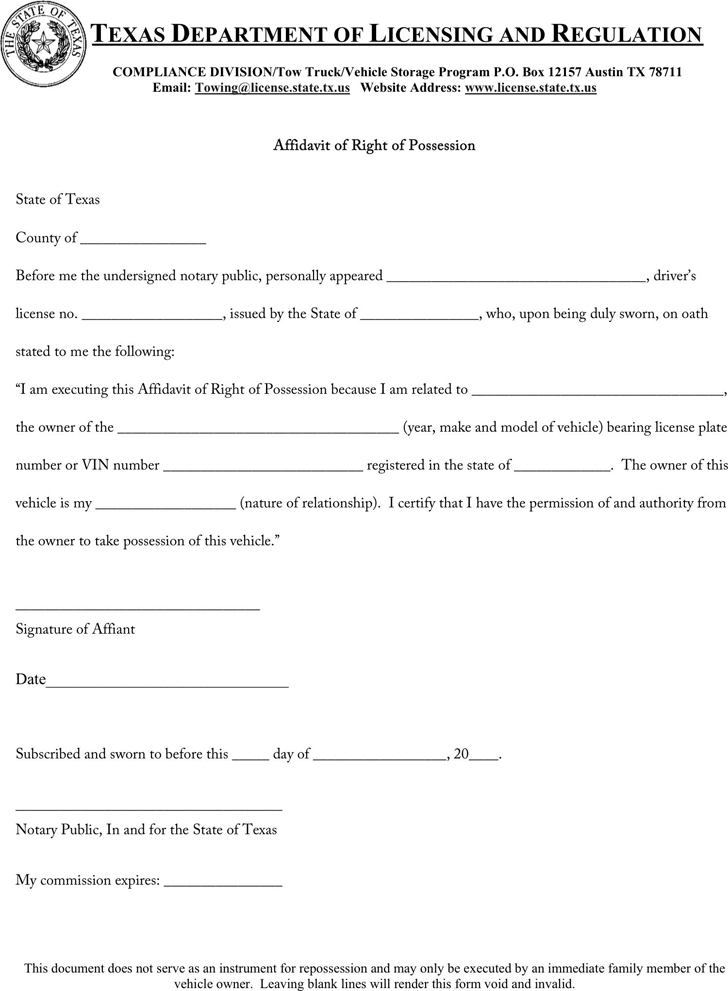 Affidavit Template Free Template Download Customize And Print