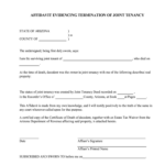 AZ Affidavit Evidencing Termination For Joint Tenancy Complete Legal