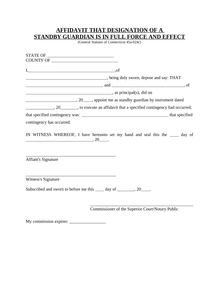 Ct Affidavit Template Doc Template PdfFiller