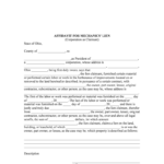 Fill Edit And Print Affidavit For Mechanic s Lien Corporation Or LLC