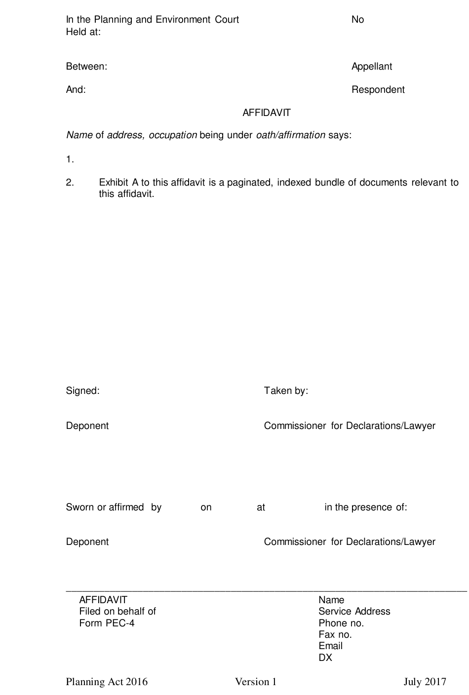 Form 04 Download Printable PDF Or Fill Online Affidavit Queensland