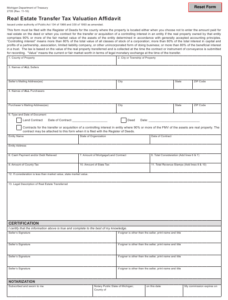 Form 2705 Download Fillable PDF Real Estate Transfer Tax Valuation