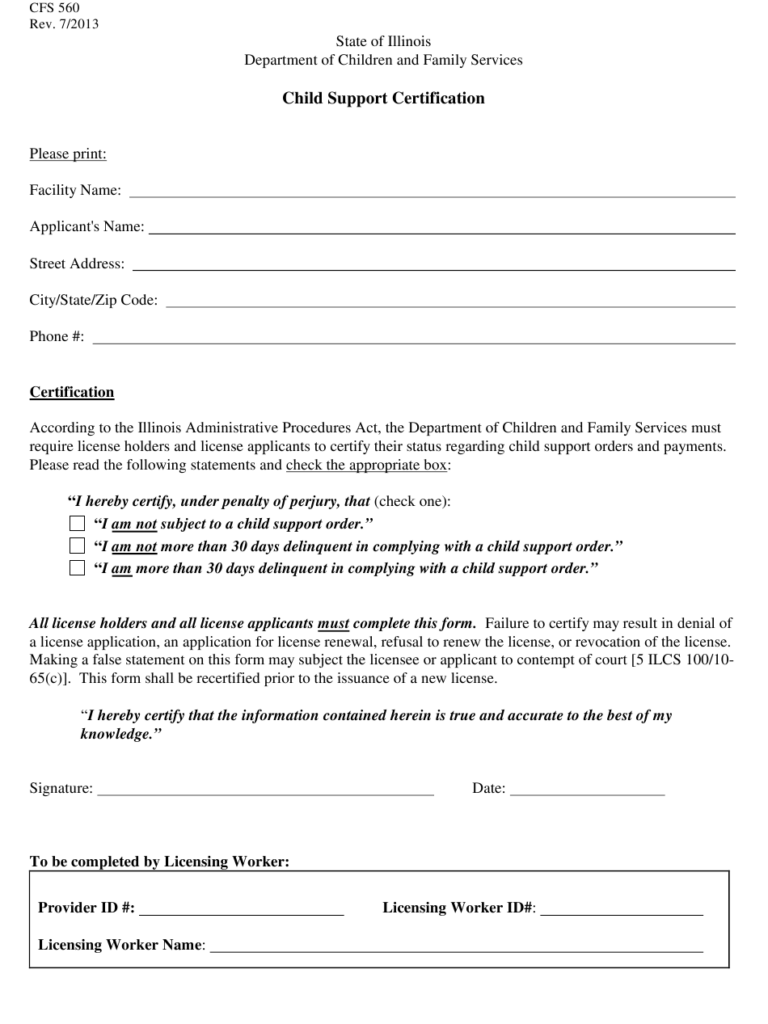 Form CFS560 Download Fillable PDF Or Fill Online Child Support 