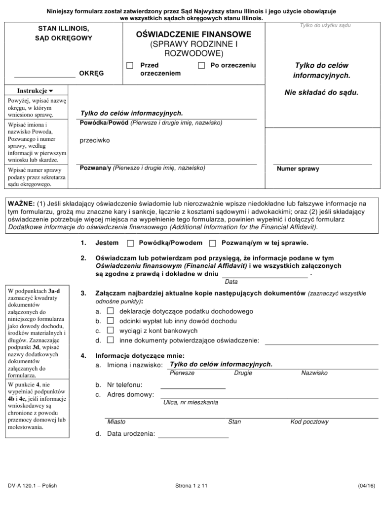 Form DV A120 1 Download Printable PDF Or Fill Online Financial 