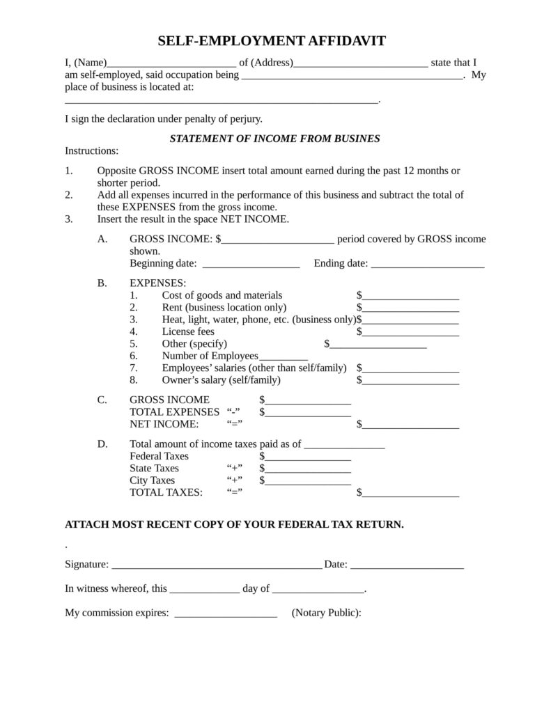 FREE 22 Sample Affidavit Forms In PDF MS Word Excel