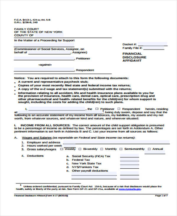 FREE 24 Sample Affidavit Forms In PDF MS Word
