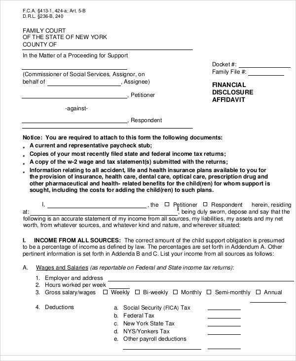 FREE 32 Affidavit Forms In PDF