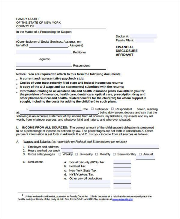 FREE 42 Affidavit Forms In PDF