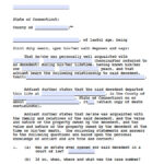 Free Connecticut Affidavit Of Heirship Form PDF Word