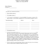 Free Indiana Small Estate Affidavit Form PDF Word Template