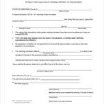 Free Montana Small Estate Affidavit Form PDF WORD