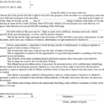 Free Nevada Affidavit Of Entitlement For Estates That Do Not Exceed