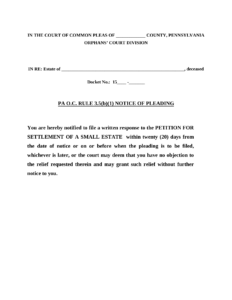 Free Pennsylvania Small Estate Affidavit Form PDF Word EForms