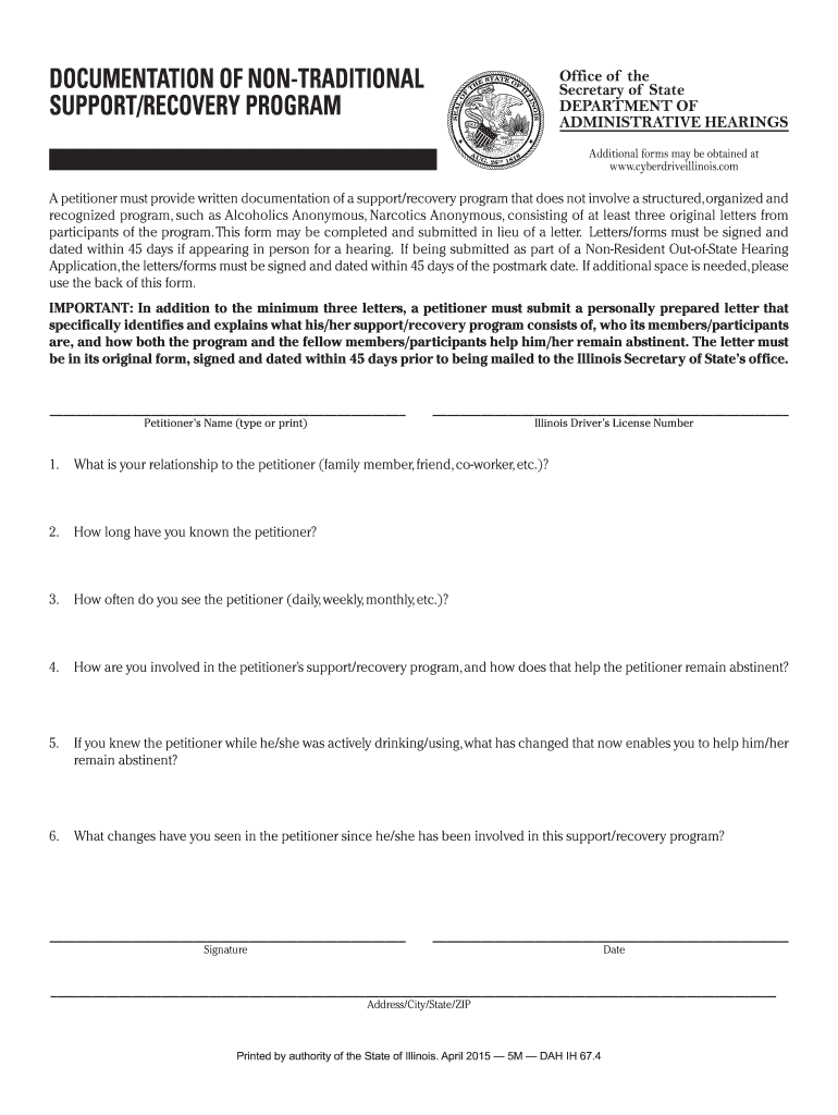 Illinois Support Program Fill Out And Sign Printable PDF Template 