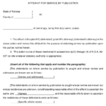 Kansas Affidavit For Service By Publication Download Printable PDF