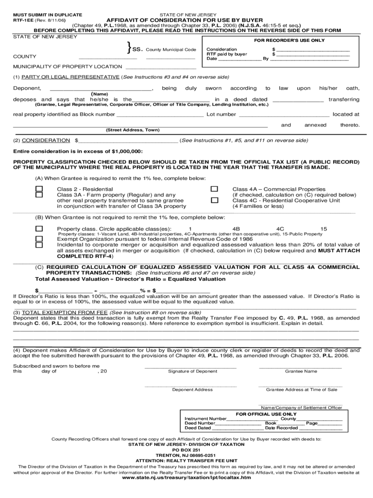 New Jersey Affidavit Form 10 Free Templates In PDF Word Excel Download