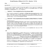 New York Small Estates Affidavit Form Download Printable PDF