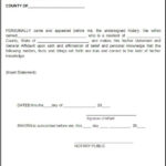 Nice General Affidavit Form Template Example With One Paragraph And