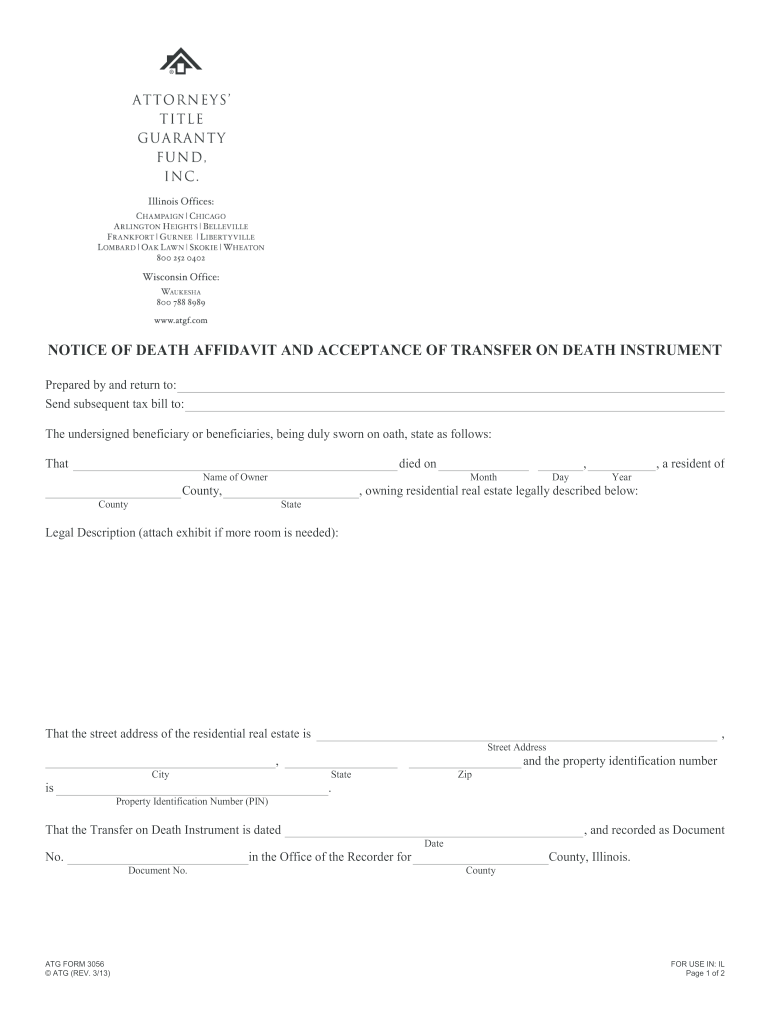 Notice Of Death Fill Out And Sign Printable PDF Template SignNow