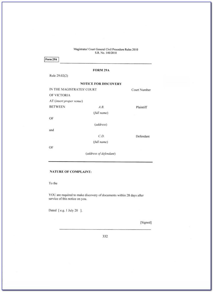 Qld Magistrates Court Affidavit Template