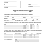 Short Domestic Relations Affidavit Form Fill Online Printable