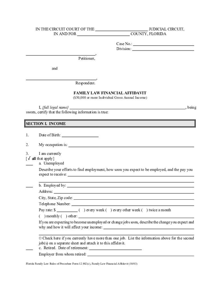 2003 Form FL 12 902 c Fill Online Printable Fillable Blank PDFfiller
