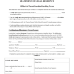 2011 2021 Form GA Statement Of Legal Residence Fill Online Printable